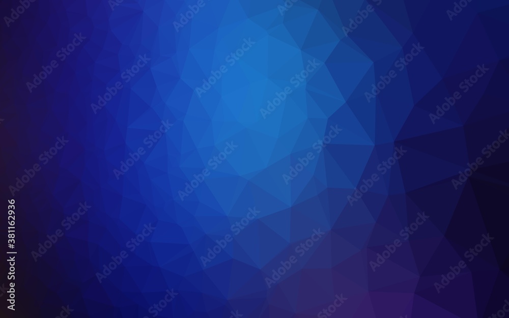Dark BLUE vector triangle mosaic cover. Colorful abstract illustration with gradient. Completely new template for your business design.
