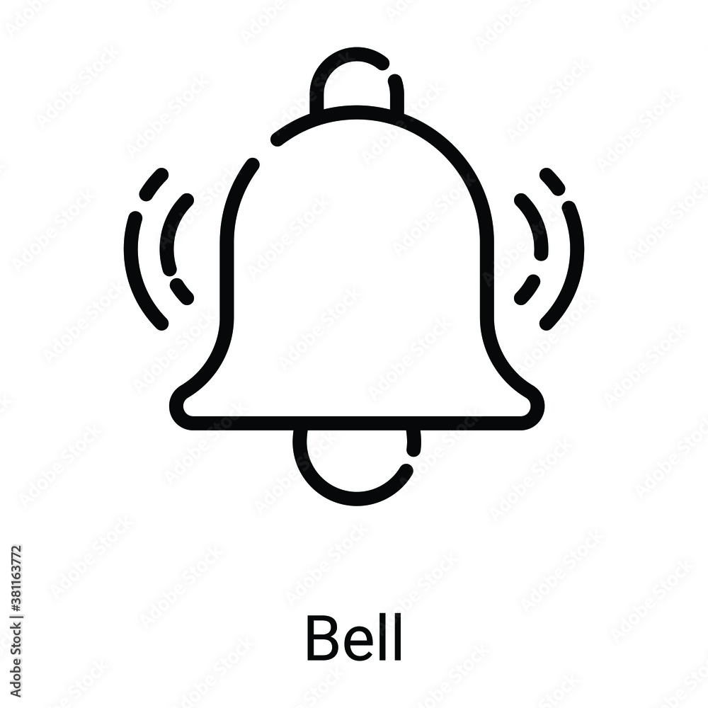 Obraz premium bell vector line icon