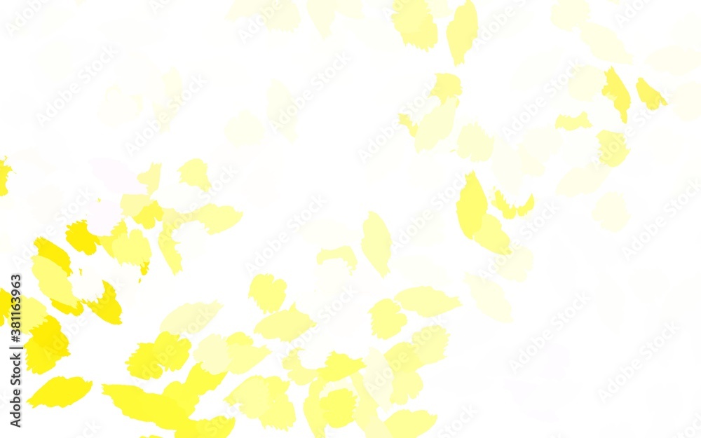 Light Yellow vector background with abstract shapes.