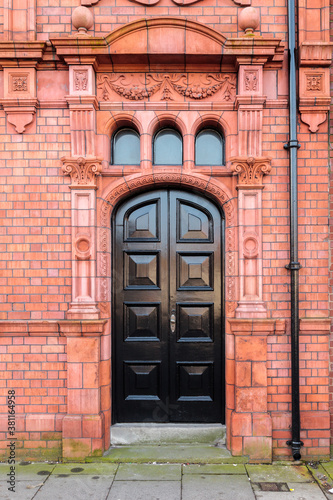 Highly decorative architectural terracotta door frontage photo