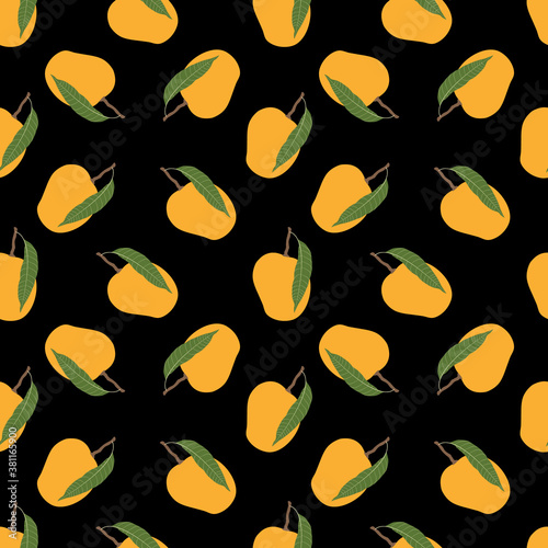 Mangos seamless pattern vector