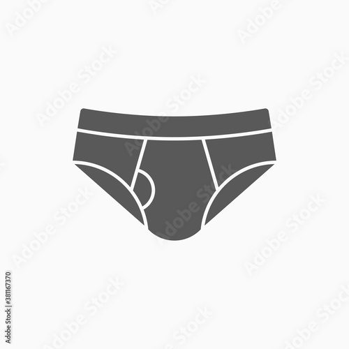 underpants icon, briefs vector, underwear illustration