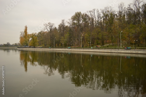 Beautiful autumn colors in Chisinau in Moldova, Eastern Europe