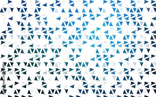 Light BLUE vector template with crystals  triangles. Abstract gradient illustration with triangles. Smart design for your business advert.
