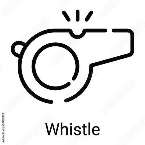 whistle vector line icon
