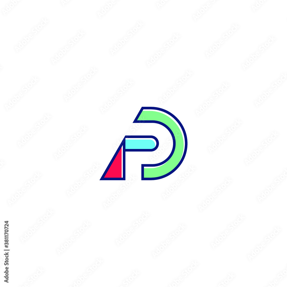 PD alphabet logo lineart P technologies vector icon illustrations PD alphabet logo lineart P technologies vector icon illustrations