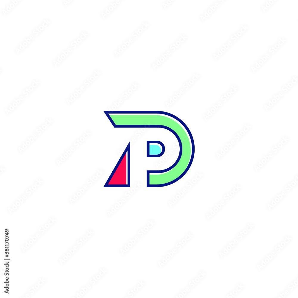 PD alphabet logo lineart P technologies vector icon illustrations PD alphabet logo lineart P technologies vector icon illustrations