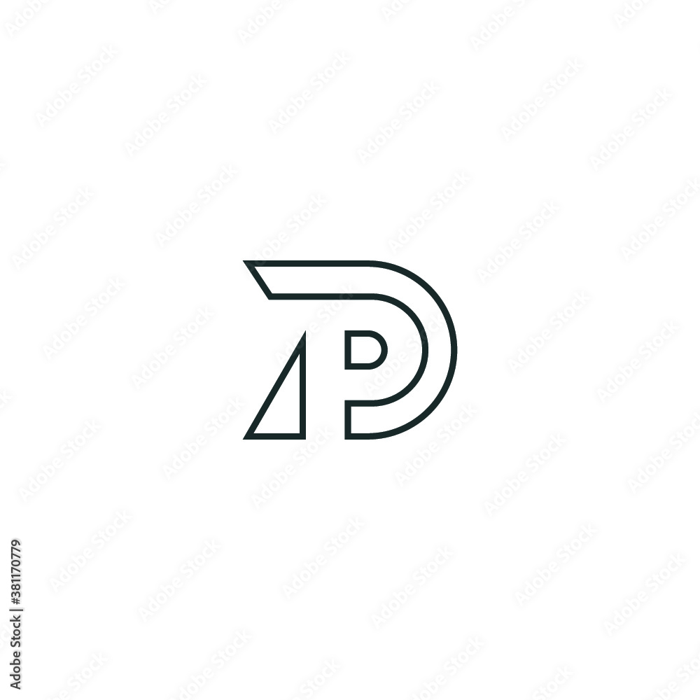 PD alphabet logo lineart P technologies vector icon illustrations PD alphabet logo lineart P technologies vector icon illustrations