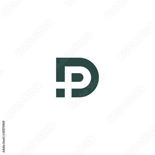 Free Download PD alphabet logo lineart P technologies vector icon illustrations - GFXLoad