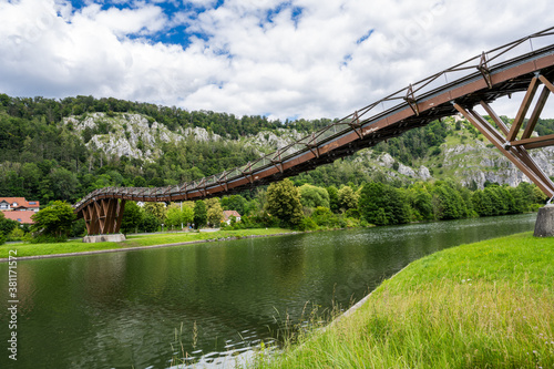 Wooden bridge in Essing