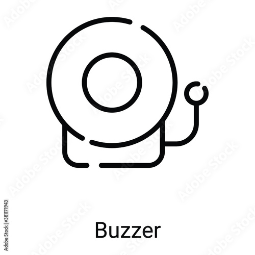 buzzer vector line icon