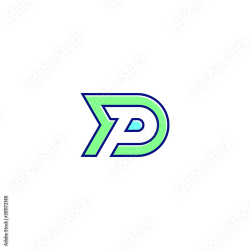 Free Download PD alphabet logo lineart P technologies vector icon illustrations - GFXLoad
