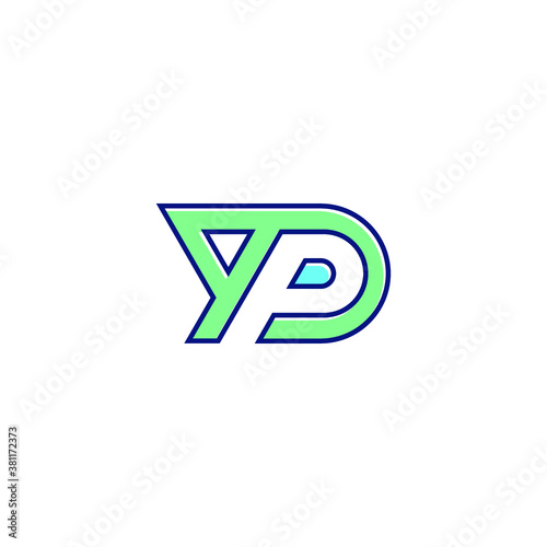 Free Download PD alphabet logo lineart P technologies vector icon illustrations - GFXLoad