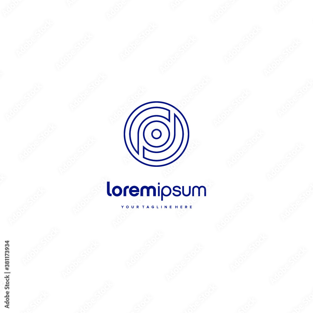 PD alphabet initial DP logo lineart circle vector technologies icon illustrations PD alphabet initial DP logo lineart circle vector technologies icon illustrations