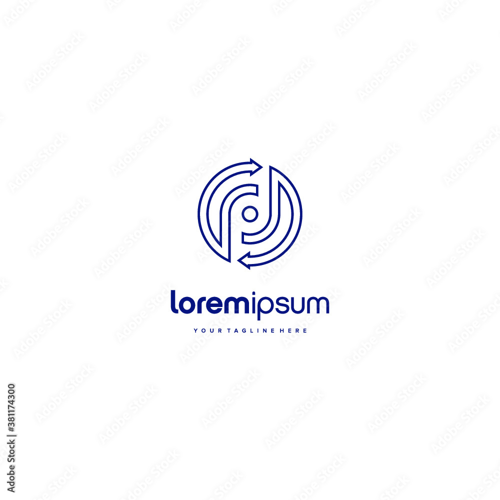 PD alphabet initial DP logo lineart circle vector technologies icon illustrations PD alphabet initial DP logo lineart circle vector technologies icon illustrations