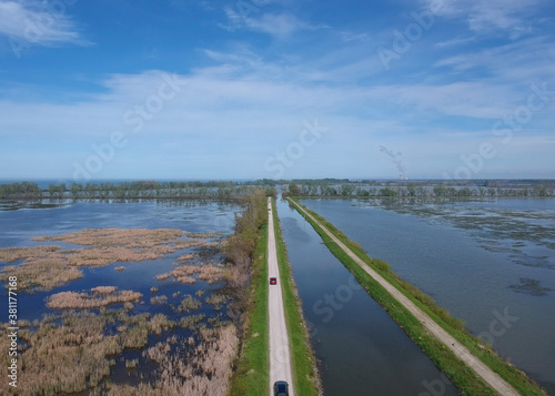 Aerial image of Marsh lands near Lake Erie in Ohio  © SNEHIT PHOTO