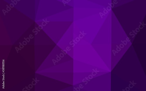 Dark Purple vector polygon abstract backdrop. Creative illustration in halftone style with gradient. Brand new design for your business.