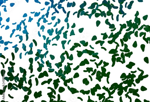 Light Blue, Green vector template with memphis shapes.