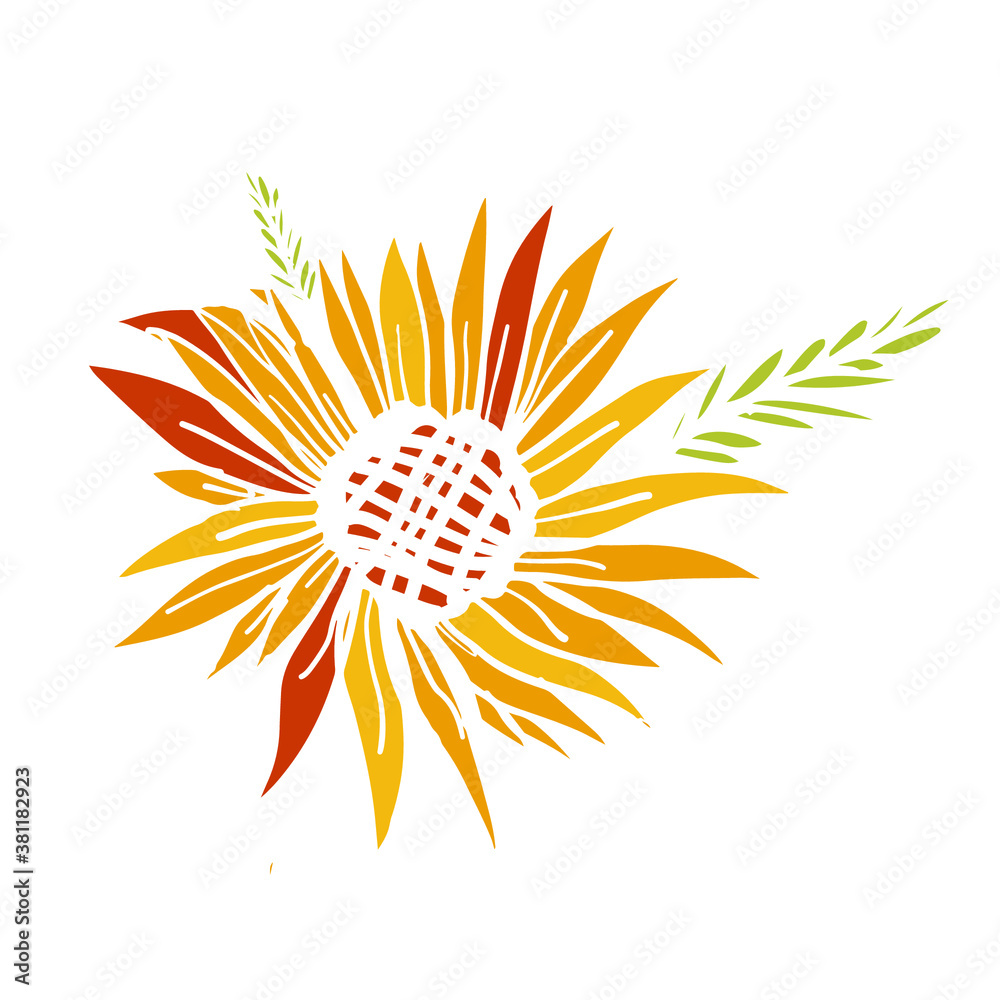 Sunflower digital design. Vector illustration. Sunflower digital design. Vector illustration.