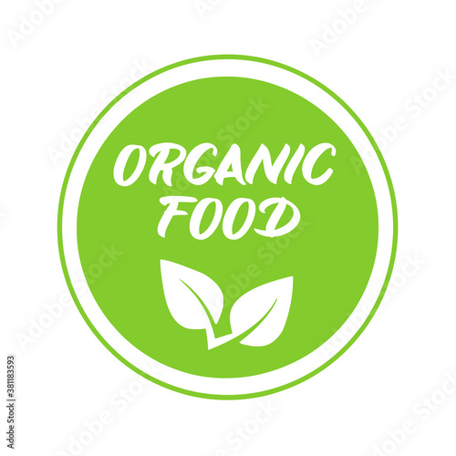 Organic food symbol icon 