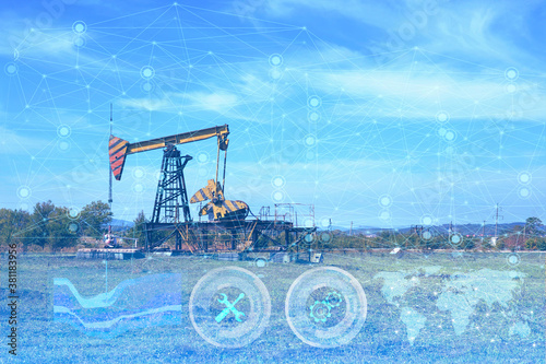 the concept of oil production in the field using artificial intelligence, analysis of the obtained data on the flow rate, MTBF and concentration of mechanical impurities photo