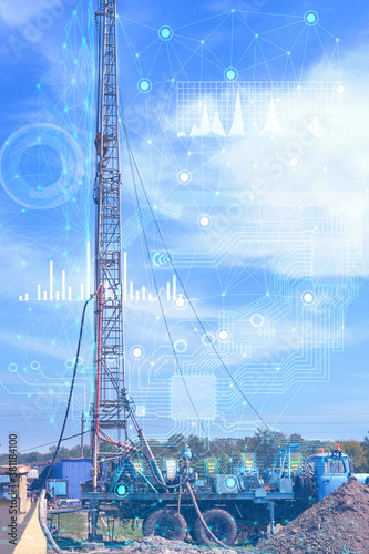 the concept of drilling geological exploration wells for oil. Collect and analyze the obtained data using artificial intelligence and reduce drilling costs