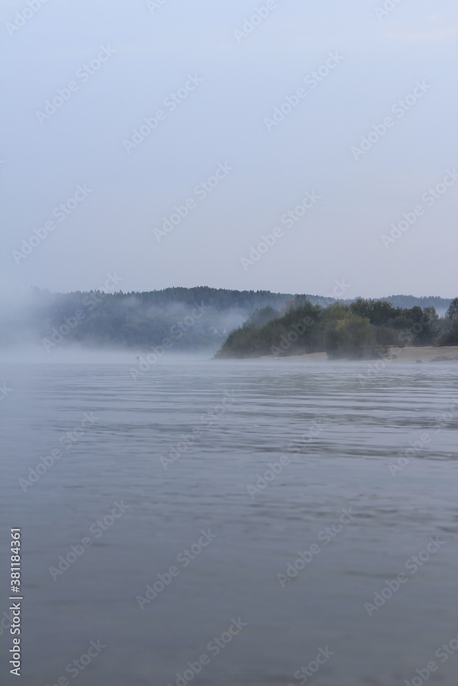 Fog on the river early in the morning Fog on the river early in the morning