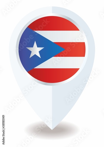 Flag of Puerto Rico, location icon for Multipurpose, Commonwealth of Puerto Rico.