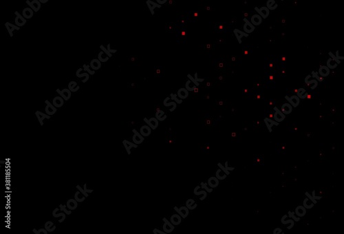 Dark Red vector pattern with crystals, rectangles.
