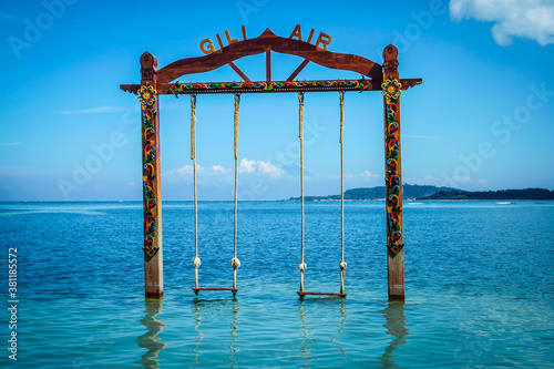 Fototapeta Naklejka Na Ścianę i Meble -  A swing in Gili Islands