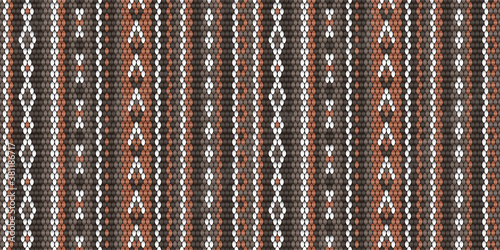 Colorful loom traditional textile, knitting pattern