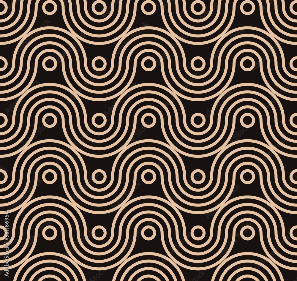Wavy lines pattern design. Abstract circular batik motif. Elegant vector illustration background. Wavy lines pattern design. Abstract circular batik motif. Elegant vector illustration background.