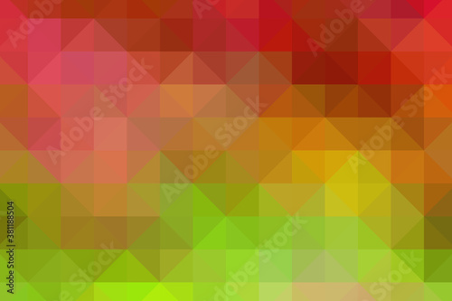 Triangular pixelation. Multi-colored pixel background. The texture consisting of multi-colored triangles.