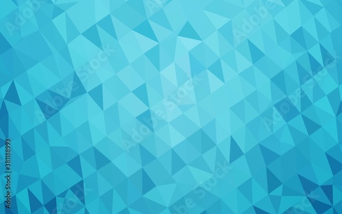 Light BLUE vector abstract polygonal layout. Shining illustration, which consist of triangles. New texture for your design.