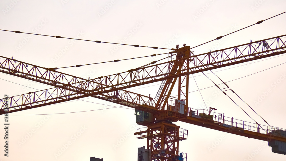 Construction crane against the sky. general plan