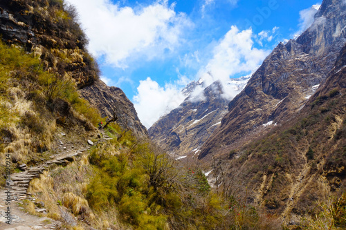 View of the Himalayas in Nepal