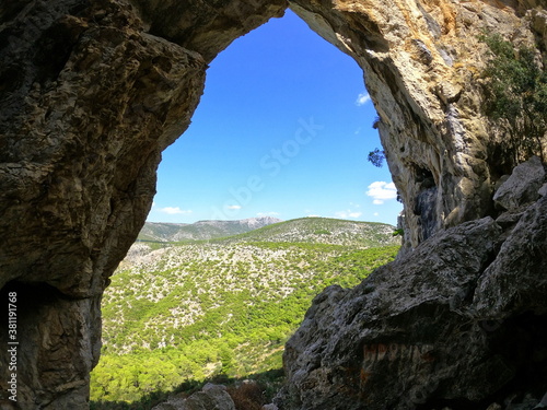 cave gate on the mountain