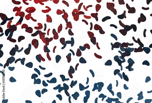 Light Blue, Red vector texture with random forms.