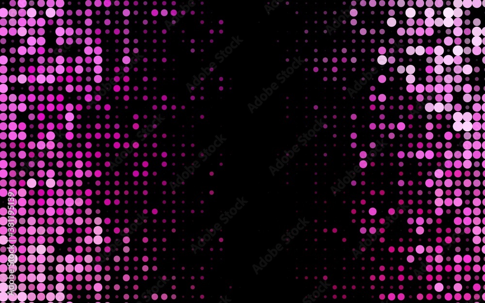 Dark Pink vector background with bubbles. Modern abstract illustration with colorful water drops. Design for business adverts.