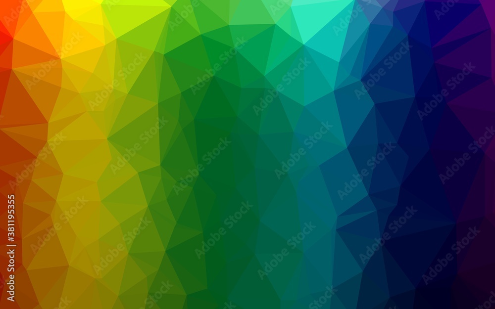 Obraz premium Light Multicolor, Rainbow vector shining triangular background. A sample with polygonal shapes. Completely new design for your business.