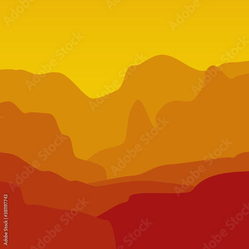 summer mountain landscape illustration design vectors