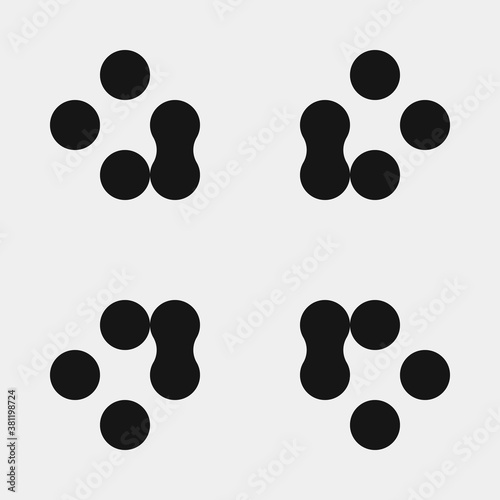 Abstract Cross Pattern Dots Logo generative computational art illustration