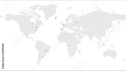 World Map Countries - Stock Video