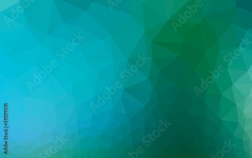 Light Blue, Green vector blurry triangle template. A vague abstract illustration with gradient. Completely new template for your business design.