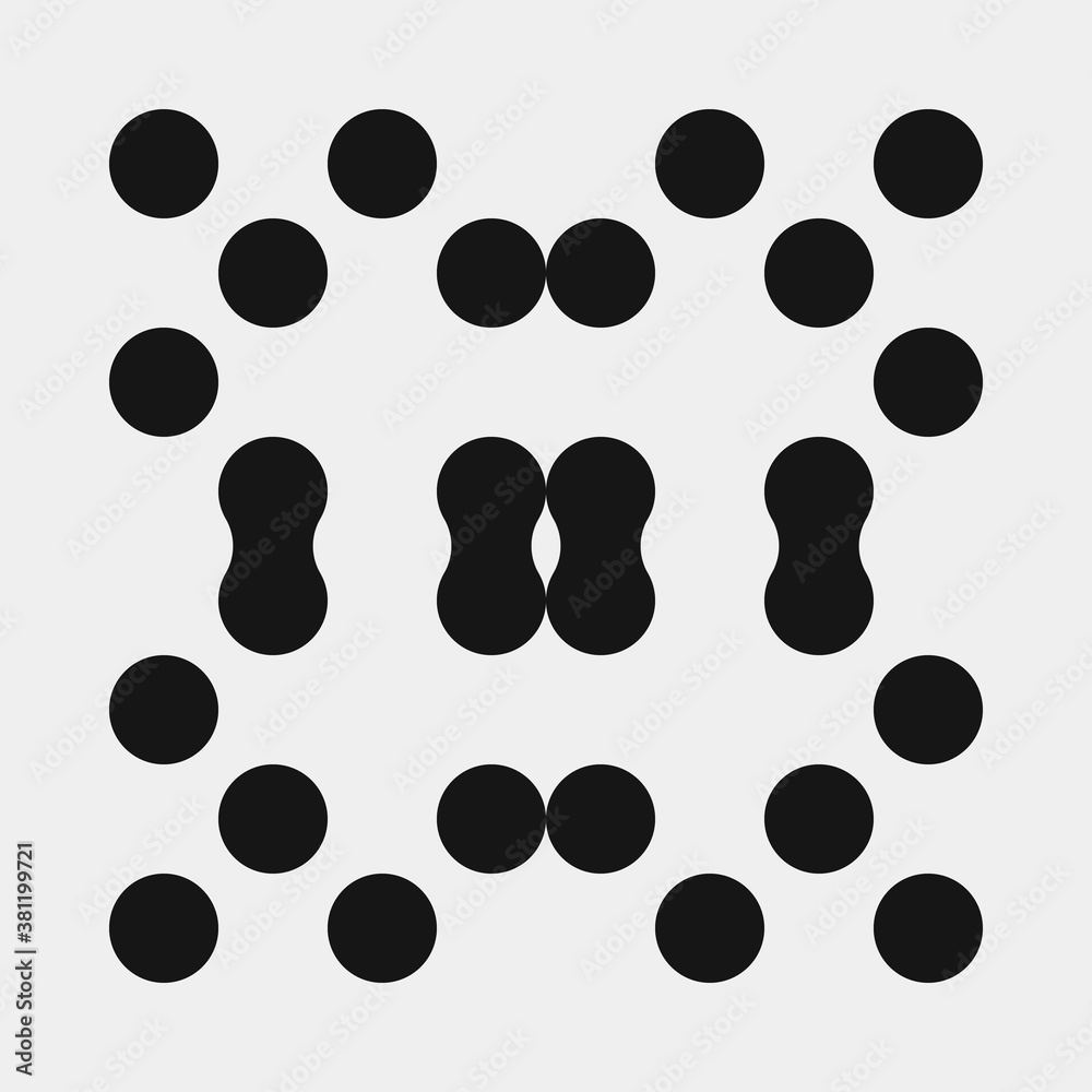 Abstract Cross Pattern Dots Logo generative computational art illustration Abstract Cross Pattern Dots Logo generative computational art illustration