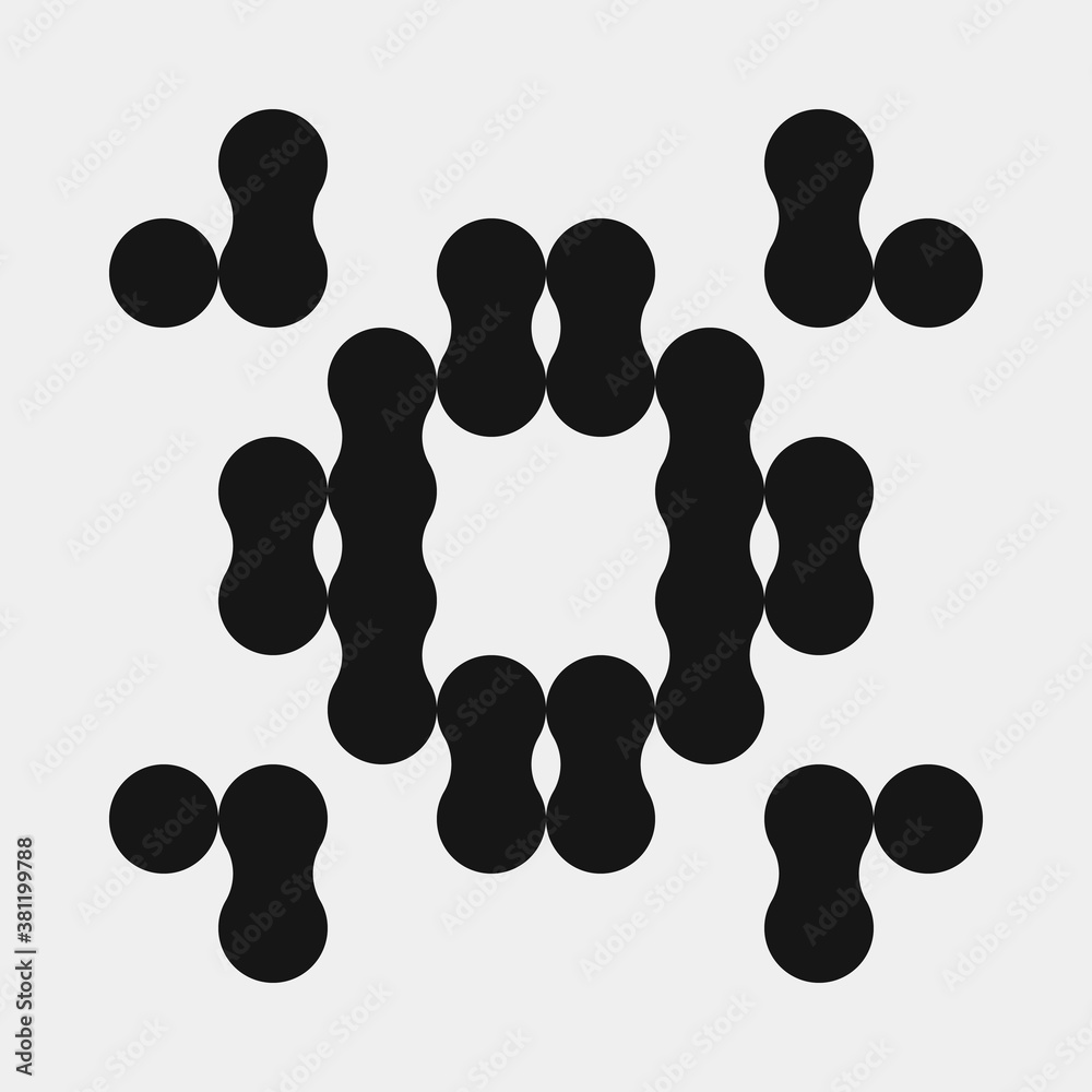 Abstract Cross Pattern Dots Logo generative computational art illustration Abstract Cross Pattern Dots Logo generative computational art illustration