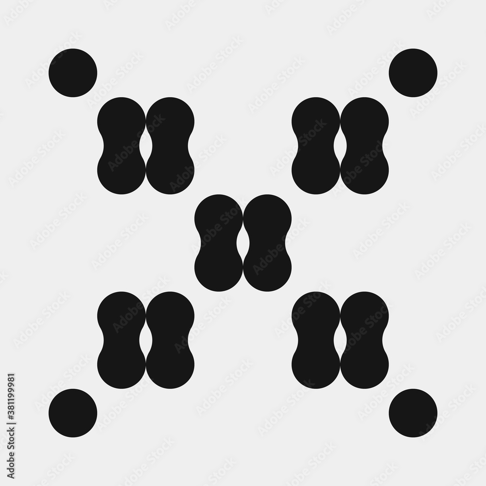 Abstract Cross Pattern Dots Logo generative computational art illustration Abstract Cross Pattern Dots Logo generative computational art illustration
