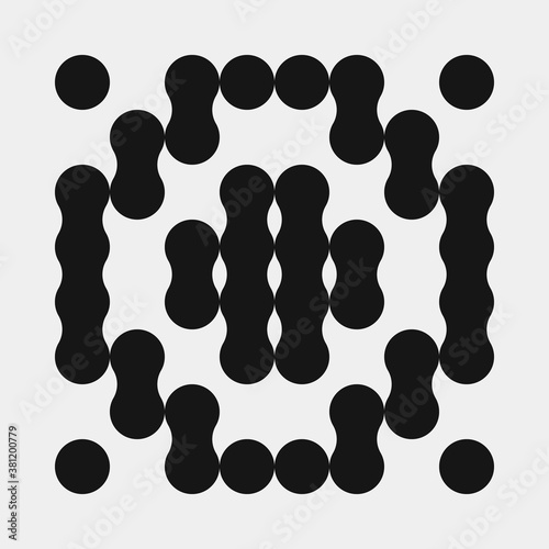 Abstract Cross Pattern Dots Logo generative computational art illustration