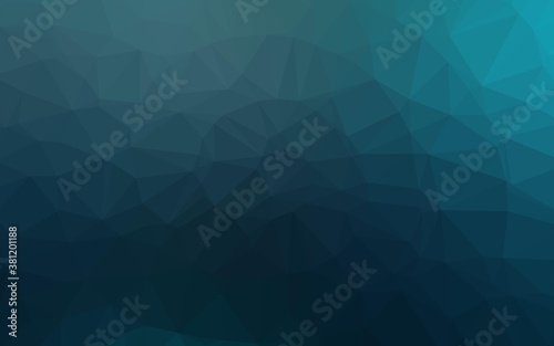 Dark BLUE vector shining triangular background. Colorful illustration in abstract style with gradient. Completely new template for your business design.