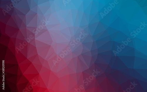 Dark Blue  Red vector triangle mosaic template. Brand new colorful illustration in with gradient. Completely new design for your business.